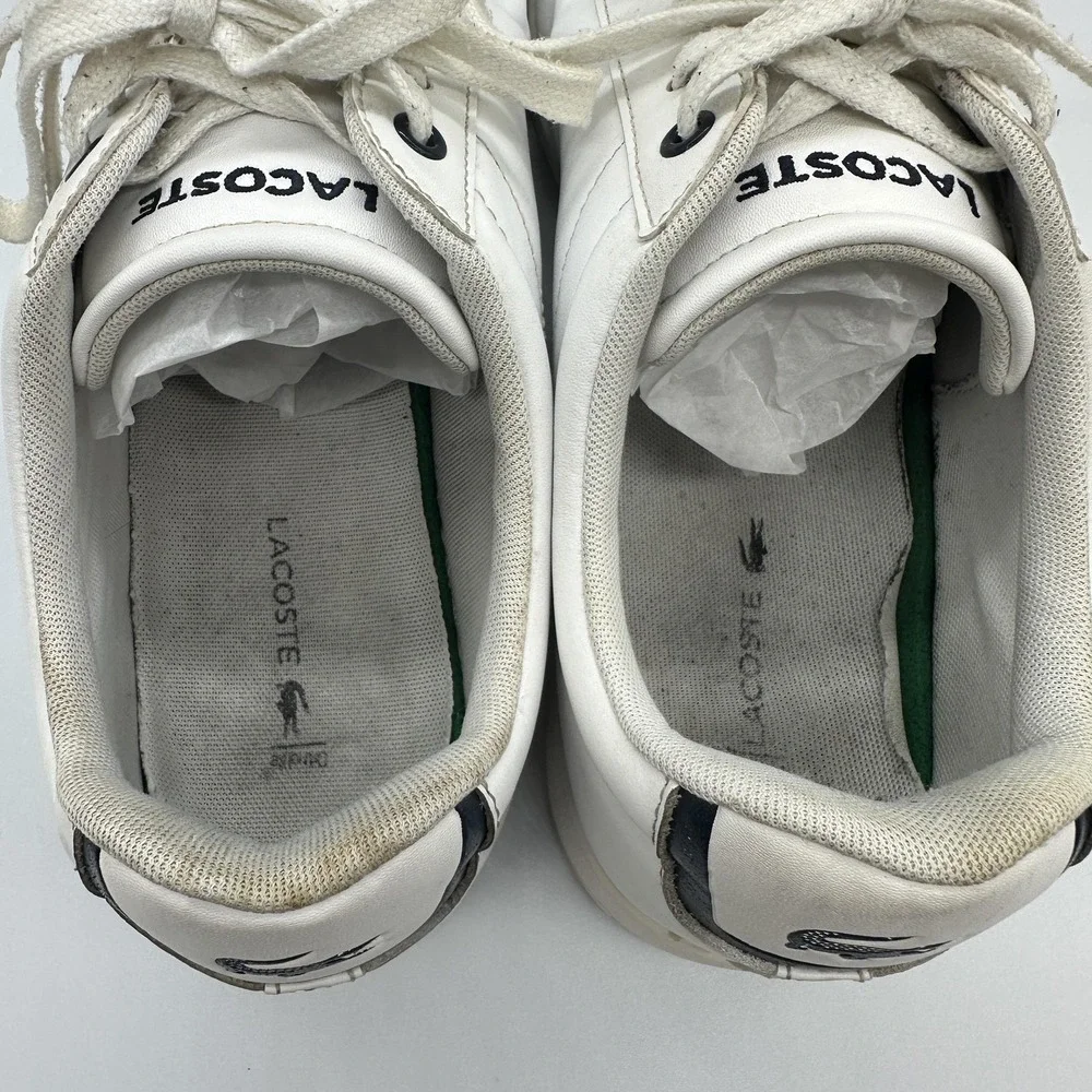 Lacoste‎ Carnaby BL 21 1 Shoes Mens Size 11.5 White Leather Sneakers Casual